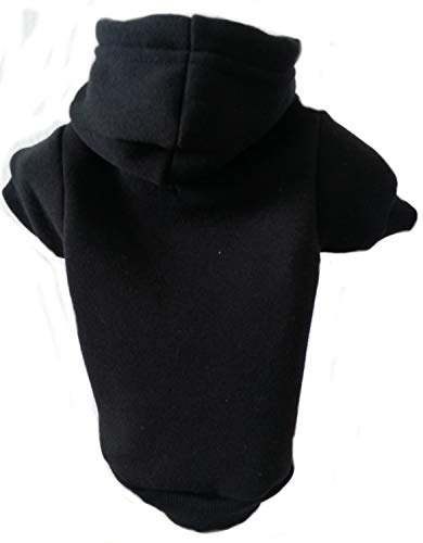 STILHUND Hundehoodie Uni, Hoodie für Hunde, Sweater, Kapuzenpulli Farbe schwarz, Größe L von STILHUND