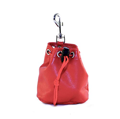 STILHUND Leckerlitasche Leder, Ledertasche, Leckerlibeutel, feinstes Nappaleder Farbe rot von STILHUND