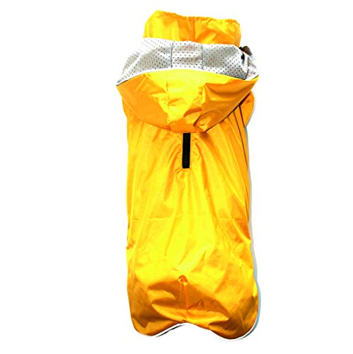 STILHUND Regenjacke Rain, Wasserabweisend, Winddicht, Atmungsaktiv, Abnehmbare Kapuze, Friesennerz-Design, Druckknöpfe Farbe gelb, Größe 26 von STILHUND