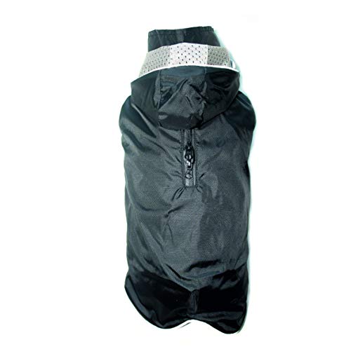 STILHUND Regenjacke Rain, Wasserabweisend, Winddicht, Atmungsaktiv, Abnehmbare Kapuze, Friesennerz-Design, Druckknöpfe Farbe schwarz, Größe 26 von STILHUND