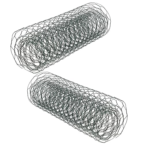 STOBAZA Geblümtes Hühnerdrahtgeflecht Für Blumenarrangements Bastelarbeiten (Grün Beschichtet 0 6 Mm 19 Mm Loch 1 Blatt) von STOBAZA