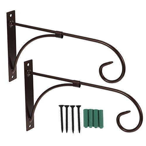 STOBAZA Mount Gardening Yoga Feeder Rack Retro Rustikale Körbe Art Feeder Laternen Hirten Terrasse Blumentopf Montiert Outdoor Wind Pflanzenhaken Indoor Metallpflanzen Glockenspiel von STOBAZA