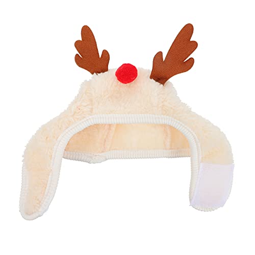 STOBOK 1 Stk Haustier Weihnachtsmütze Hunde-Weihnachts-Outfit Kostümzubehör Für Haustiere Weihnachtsbaum-hundemütze Weihnachtskostüm Pet Kostüm Weiß Haustier-Outfit Einstellbar Polyester von STOBOK