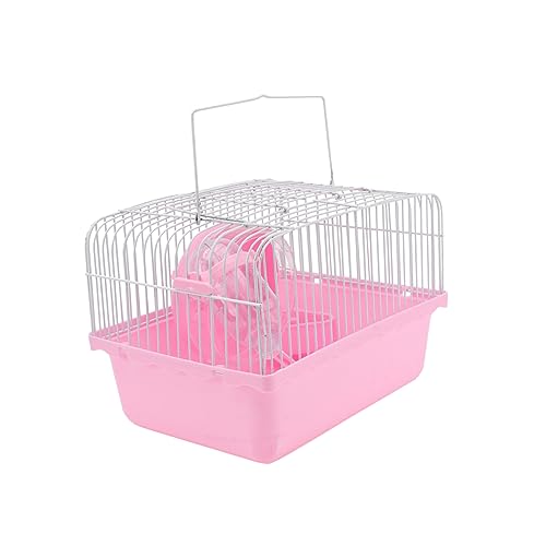 STOBOK Chinchillakäfig hamsterkäfig Hamster Spielzeug Reisekäfig für Hamster Hamsterhaus Hamster cage Haustier Geschirr Hamster-Reisetransporter Kleintierbedarf Haustierkäfig Plastik Rosa von STOBOK