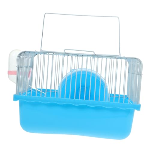 STOBOK Chinchillakäfig hamsterkäfig Hamster Spielzeug hamsterspielzeug Hamster käfig Hamsterhaus Tragbarer Vogelkäfig Kleiner Reisekäfig für Kleintiere Haustierkäfig Kleintierbedarf Blue von STOBOK