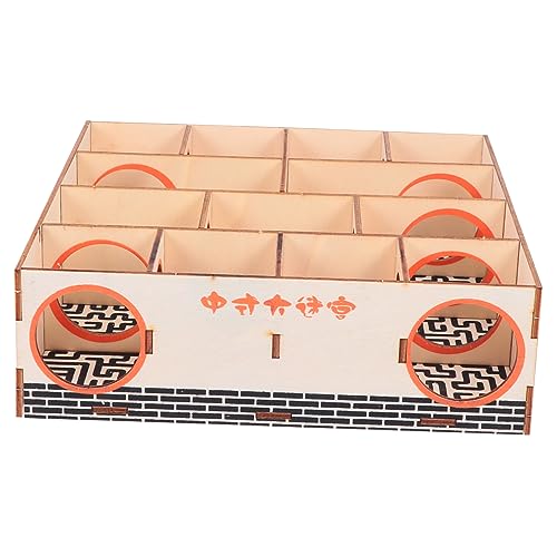 STOBOK Hamster-Spielzeug Meerschweinchen Labyrinth Hamstertunnel Hamsterröhren Hamster Spielzeug hamsterspielzeug Puzzlematte Spielzeug Hamsterholzlabyrinth Holz Labyrinth hölzern von STOBOK