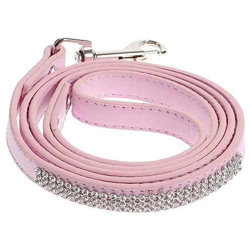 STOBOK Haustier- Kragen para Perros Trainingsleine hundehalsbänder für kleine Hunde Hundehalsband Pu hundegurt hundelaufband Hundeleine Hundespaziergang führt Rosa von STOBOK