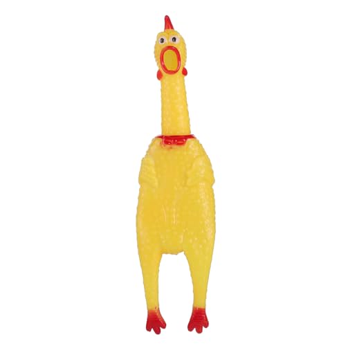 STOBOK Shrilling Huhn Spielzeug: Quietschendes Huhn Streich Neuheit Spielzeug Quietschen Squeeze Chicken Noise Screaming Gadget für Kinder Haustier Hund von STOBOK