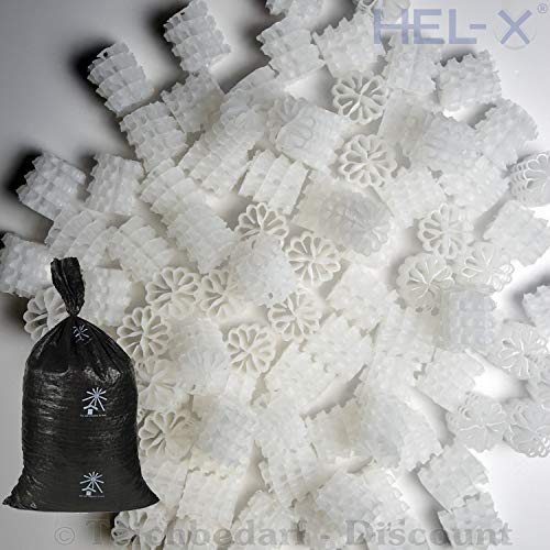 STÖHR HEL-X® Helix HXF 25 KLL - Farbe: Weiß - biocarrier Filtermedium für Biokammer Koi Teich Filter Füllkörper Filtermaterial - Menge: 50 Liter von FOXCUP