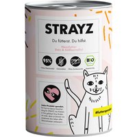 STRAYZ BIO Katze 6 x 400 g - Bio-Ente & Bio-Süßkartoffel von STRAYZ