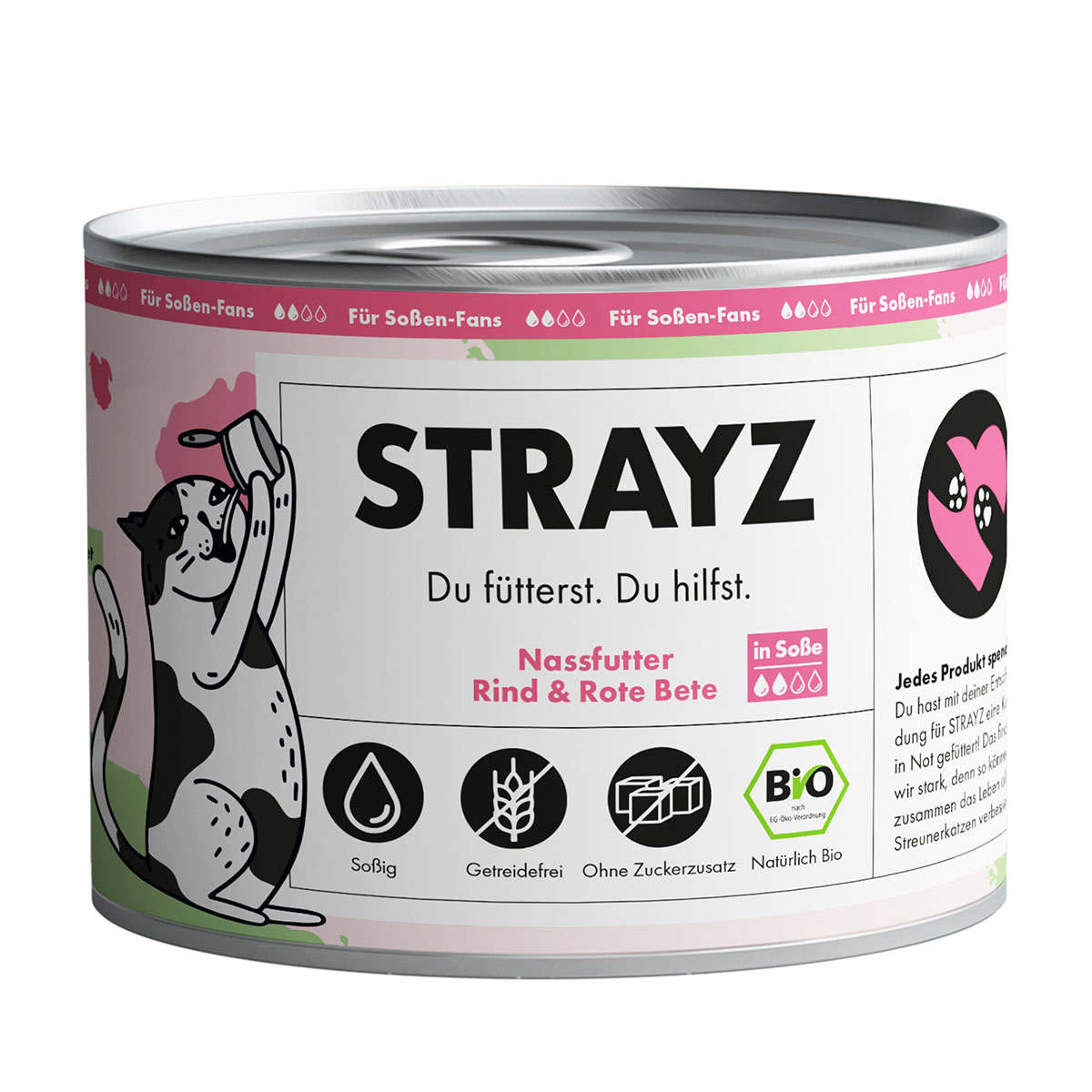 STRAYZ BIO Rind & Rote Beete in Soße 6x200g von STRAYZ