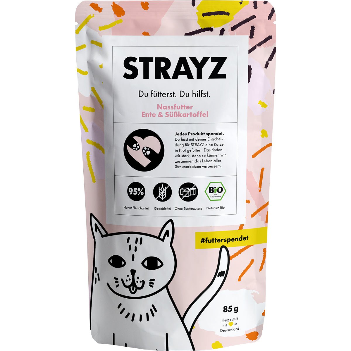 STRAYZ Bio Ente & Süßkartoffel 14x85g von STRAYZ