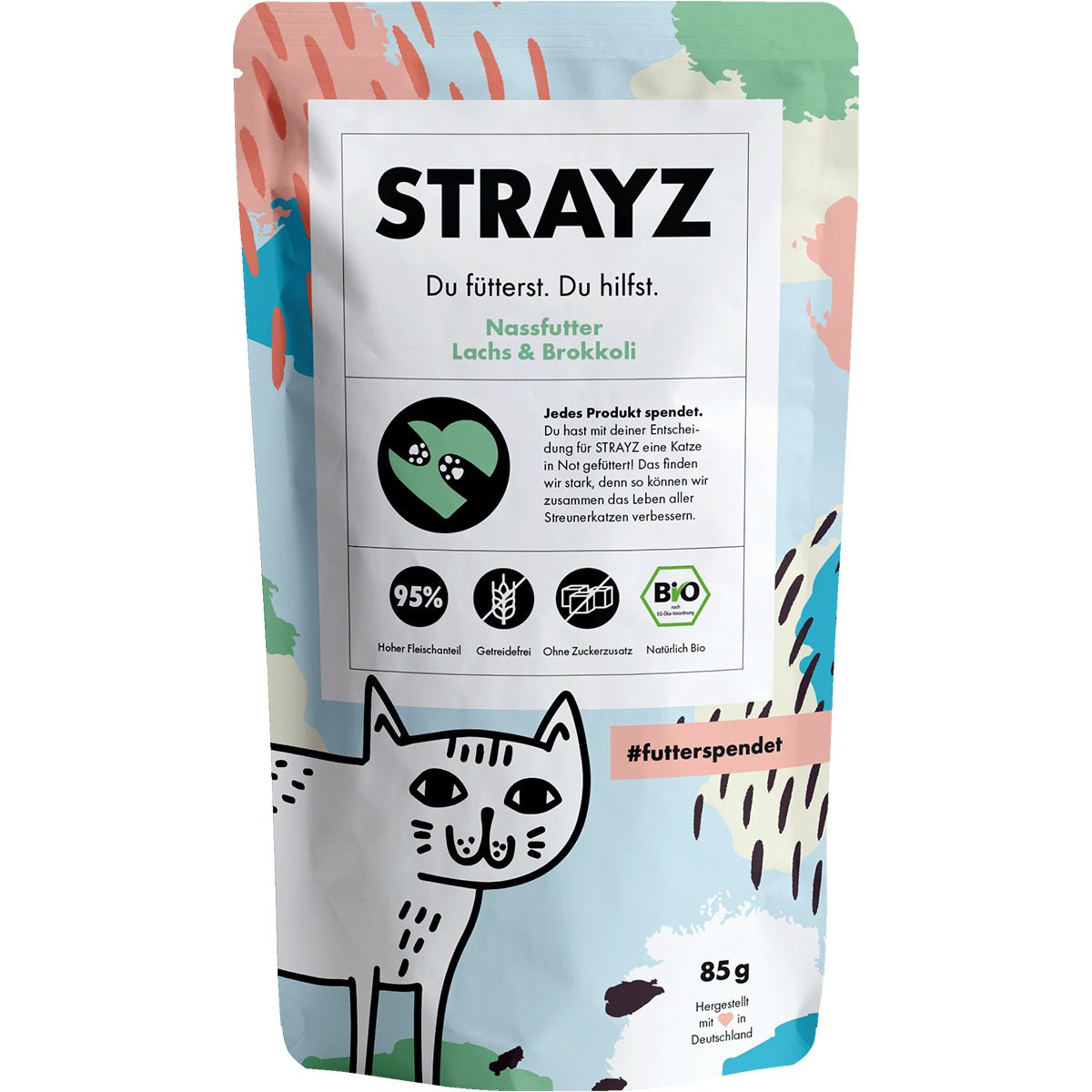 STRAYZ Bio Lachs & Brokkoli 14x85g von STRAYZ