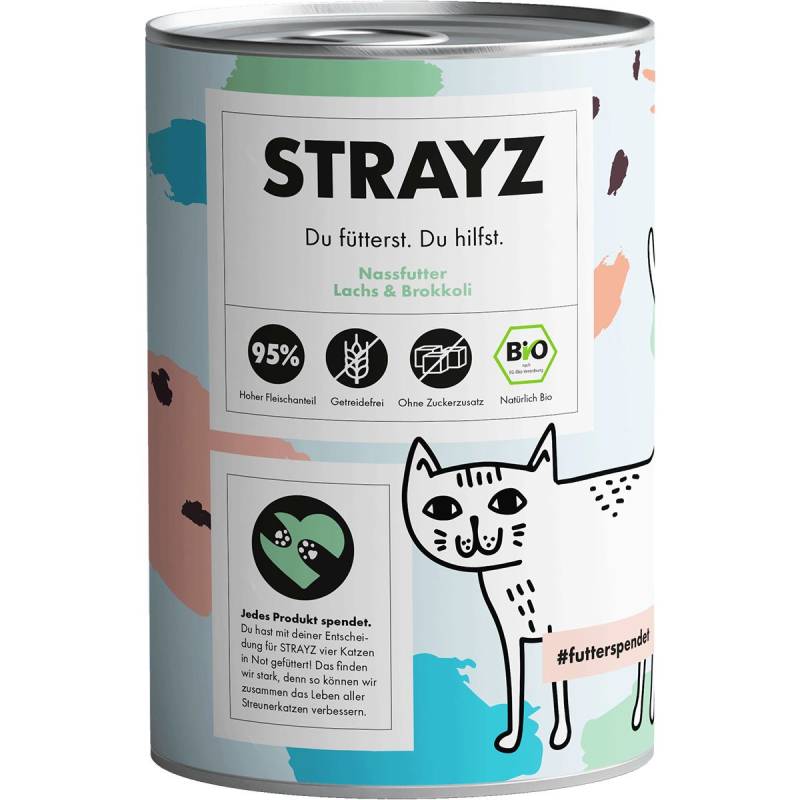 STRAYZ Bio Lachs & Brokkoli 6x400g von STRAYZ