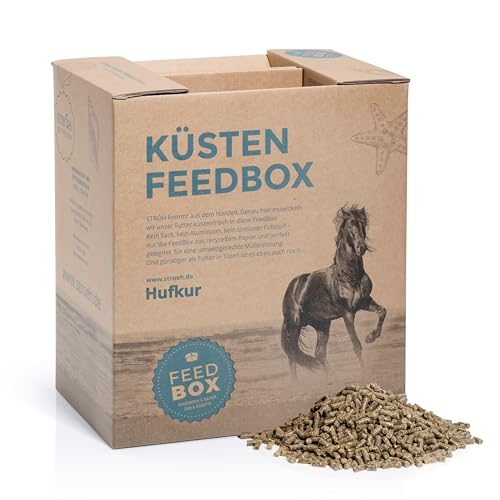 STRÖH Hufkur für Pferde (11kg Feedbox) • Vitaminkomplex für robuste Hufe beim Pferd • Mineralfutter zur Hufpflege & Hufwachstum von STRÖH