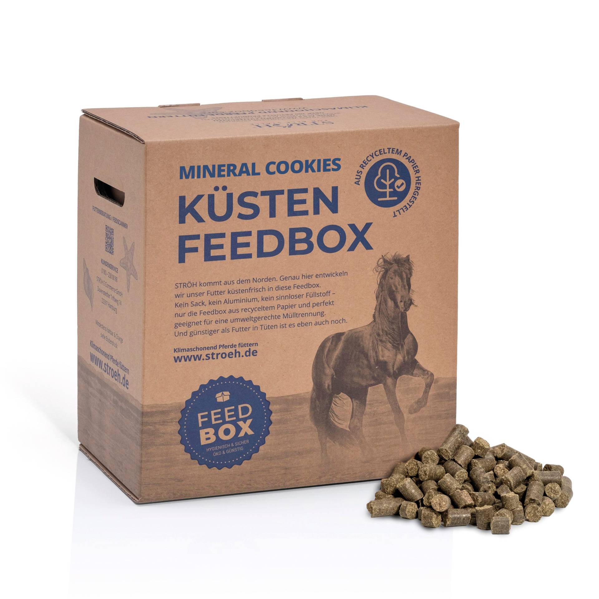 STRÖH Küsten Mineral Cookies 10 kg Feedbox Wenn es juckt – Leckerli für Ekzem-Pferde STRÖH Küsten Mineral Cookies 10 kg Feedbox Wenn es juckt – Leckerli für Ekzem-Pferde von STRÖH