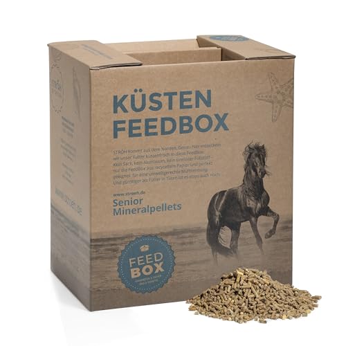 STRÖH Küsten Senior Mineral Pellets Pferd (13kg) • Mineralfutter Pferde • Ideal für Pferde-Senioren • Vitamine & Mineralien für Pferde von STRÖH