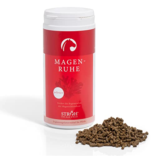 STRÖH Magenruhe Pferd (1kg) • Für Pferde Magen, Darm & Verdauung • Mineralfutter mit Bierhefe, Sanddorn & Vanille von STRÖH