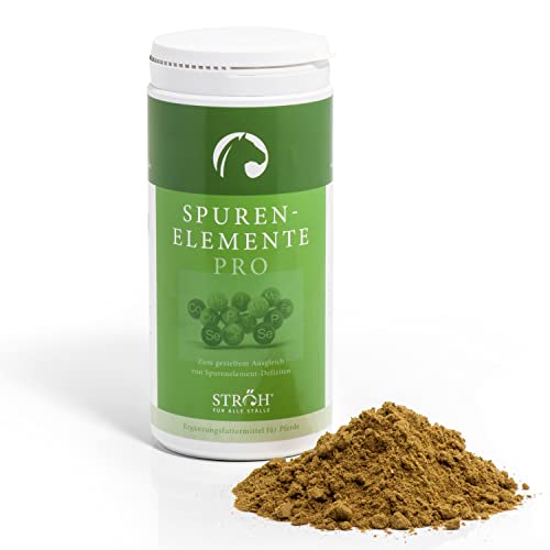 STRÖH Spurenelemente Pro Pferd (800g) • Zink, Mangan, Eisen, Kupfer, Selen, Jod und Cobalt für Pferde • Kräuter für Pferde • Premium Mineralfutter von STRÖH