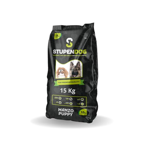 STUPENDOG Premium Puppy Hundefutter 15 kg für Welpen – Rinderfutter – Futter für mittelgroße/kleine Hunde – Hundefutter – Welpenfutter von STUPENDOG