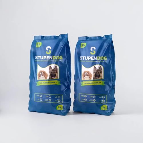 STUPENDOG Trockenfutter für Hunde Top Premium Lamm 15 kg für Erwachsene aller Größen – 2 Stück – Leckerli für Hunde zur Pflege – Alleinfuttermittel für empfindliche Haut und empfindliche Haut – Lamm von STUPENDOG