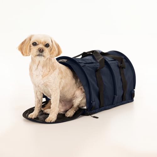 SturdiBag Pro 2.0 Haustier-Tragetasche für Katzen und Hunde, weiche Seiten, Haustier-Tragetasche mit Sicherheitsclips und Sicherheitsgurten, für Flugzeug- oder Autoreisen, XL, Marineblau von STURDI PRODUCTS