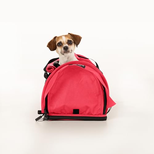 SturdiBag Pro 2.0 Haustier-Tragetasche für Katzen und Hunde, weiche Seiten, Haustier-Tragetasche mit Sicherheitsclips und Sicherheitsgurtgurten, für Flugzeug- oder Autoreisen, klein, Hot Pink von STURDI PRODUCTS