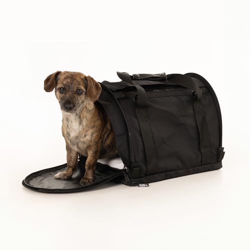 SturdiBag Pro 2.0 Haustier-Tragetasche mit flexibler Höhe für Katzen und Hunde, weiche Seiten, Haustier-Tragetasche mit Sicherheitsclips und Sicherheitsgurten, für Flugzeug- oder Autoreisen, Größe M, von STURDI PRODUCTS