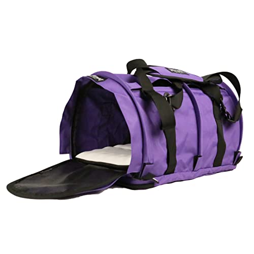 SturdiBag XL Haustier-Reisetragetasche: Flexible Höhe für Katzen und Hund, weiche Seiten mit Sicherheitsclips und Sicherheitsgurten, Violett, 50,8 x 40,6 x 30,5 cm (PN: SB3-PRO-P) von STURDI PRODUCTS