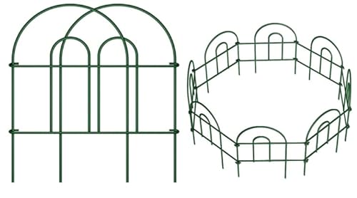 STVST Gartenzaun Metall Zaunelementen Gartenzäune Dekorative Zaun Gartenzaun Klein Metall Grün von STVST