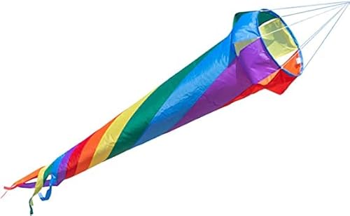 STVST Windsack - Windturbine 150 Rainbow - UV-beständig und wetterfest - Ø35cm, Länge: 150cm - inkl. Kugellagerwirbelclip von STVST