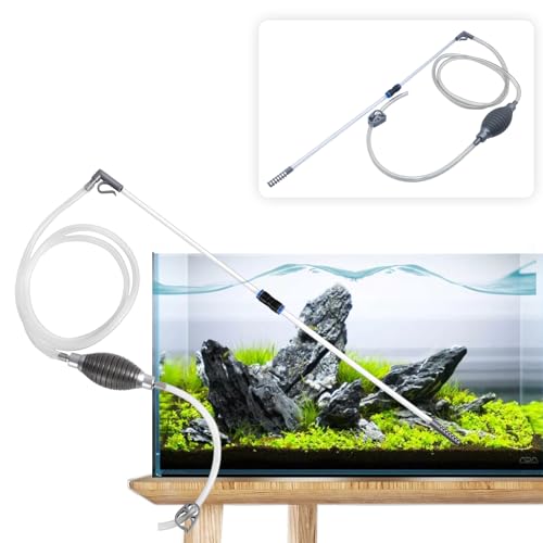 Aquarium Mini Wasserwechsler,Kleiner Vakuum-Siphonreiniger für Aquarien,3 in 1 Aquarium Kiesreiniger Pumpe Sand Kit von SUAOEO