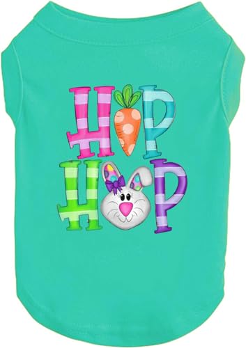 SUEOSU Happy Easter Shirts für Hunde, lustiger Aufdruck, Weste für kleine, mittelgroße und große Hunde, Tanktop, leichtes Haustier-T-Shirt, Kostüme für Ostern (Größe M, Blau 01) von SUEOSU