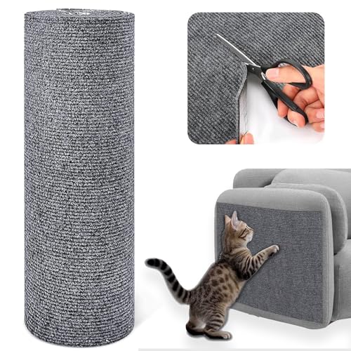 Selbstklebend kratzmatte Katze, DIY Zuschneidbare Kratzteppich Katze Wand, Kratzbretter Katze Wand Katzen Kratzwand, Pad Katzenkratzbretter für Schützt Teppiche Sofa Möbelschutz von SUFANG