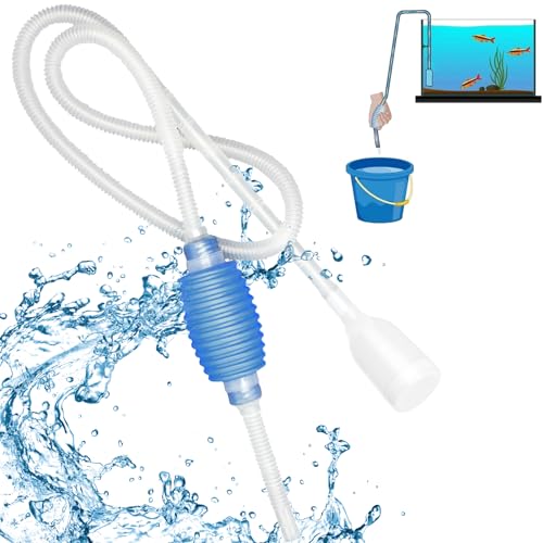 1 x Siphonreiniger für Aquarium, Handreiniger, Aquarium-Siphon-Pumpe, täglicher Wasserwechsel, Sandreinigung, Aquarium-Siphon für Aquarium-Reinigungsset von SUHAI