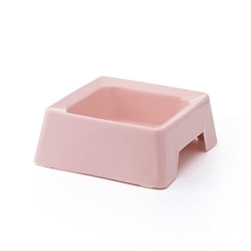 SUICRA Futternäpfe Bowl for Dogs Slow Eating Square Shape Feeder Multi Purpose Puppy Feeding Water Food Drinking Dishes Non Slip Pet Tableware (Color : Pink) von SUICRA