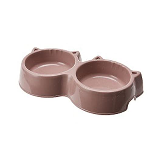 SUICRA Futternäpfe Cartoon Klinker Doppelschale Pet Feeder Kleine Katze und Hund Fütterung Trinkbecken Pet Bowl Zubehör (Color : Pink) von SUICRA