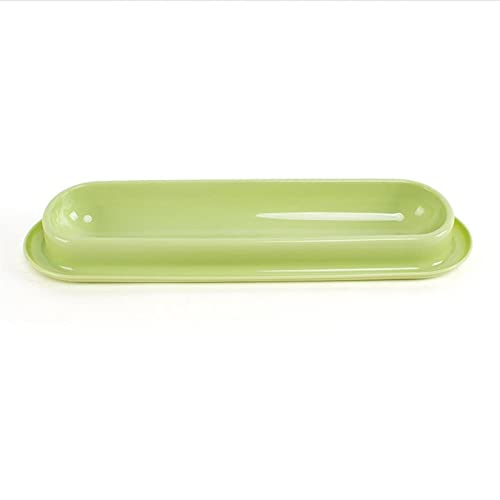 SUICRA Futternäpfe Feeding Bowl Leak-Proof Bowl Pet Supplies (Color : Green) von SUICRA