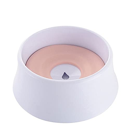 SUICRA Futternäpfe Haustier Auftrieb Trinkschale Anti-Spill Wasser Anti-Choke Hund Katze Floating Plate Getränk Schüssel Halten Sie trockene tragbare abnehmbare Haustierschüsseln (Color : Pink) von SUICRA