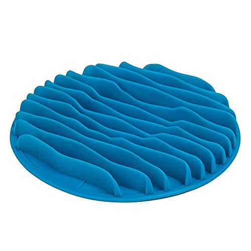 SUICRA Futternäpfe Haustier Hund Katze Food Slow Feeder Dschungel Design Welpen Anti-Skid Anti-Bowl Maze Bowl Gesunde Ernährung Expansionsbedarf (Color : Blue, Size : Small) von SUICRA