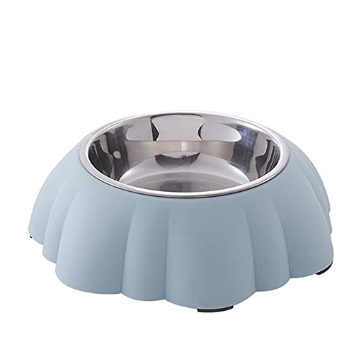 SUICRA Futternäpfe Haustier liefert Hundekatze Food Bowl Edelstahl rutschfeste Katze Wasser Trinken und Fütterungswerkzeuge Lieferungen (Color : Blue) von SUICRA