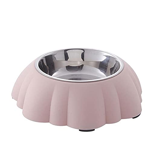 SUICRA Futternäpfe Haustier liefert Hundekatze Food Bowl Edelstahl rutschfeste Katze Wasser Trinken und Fütterungswerkzeuge Lieferungen (Color : Pink) von SUICRA