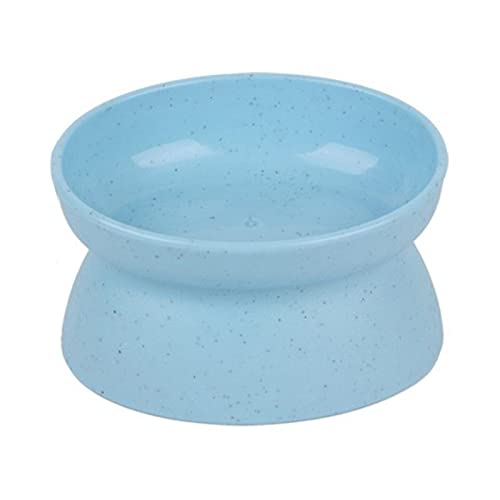 SUICRA Futternäpfe High-Foot Pet Bowl Neck-Protecting Pet Feeder (Color : Blue) von SUICRA