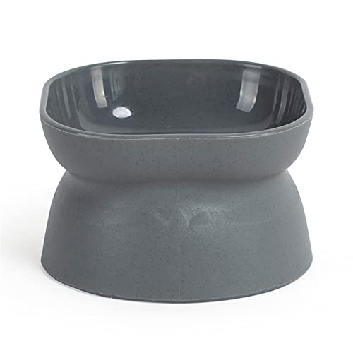 SUICRA Futternäpfe Large Capacity Inclined Mouth Anti-overturning Pet Bowl (Color : Black) von SUICRA