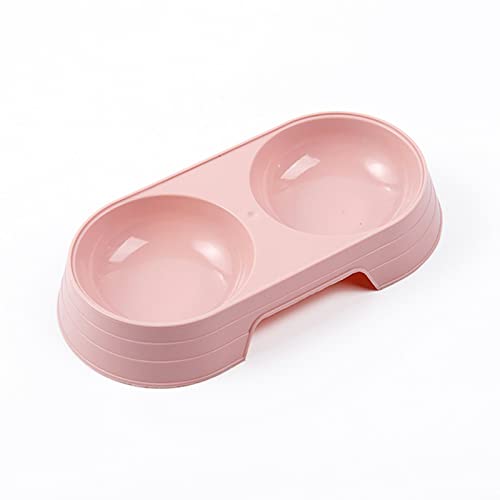 SUICRA Futternäpfe Makaron Haustier Doppelschale Kunststoff Kätzchen Hund Lebensmittel Trinkschale Feeder Katze Fütterung Tierbedarf Zubehör (Color : Pink) von SUICRA