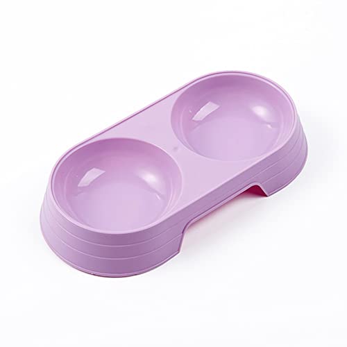 SUICRA Futternäpfe Makaron Haustier Doppelschale Kunststoff Kätzchen Hund Lebensmittel Trinkschale Feeder Katze Fütterung Tierbedarf Zubehör (Color : Purple) von SUICRA