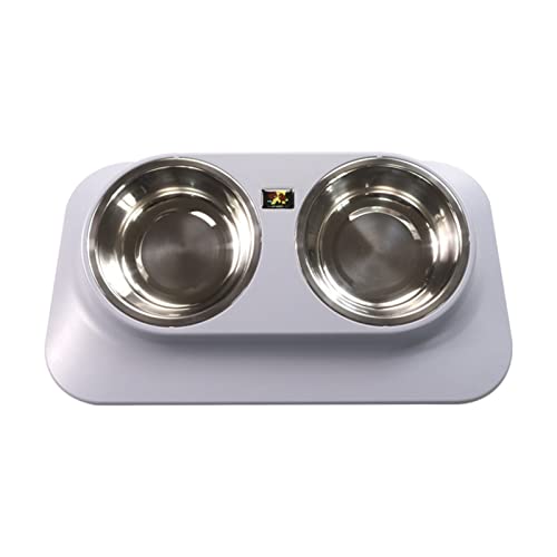 SUICRA Futternäpfe Non-Slip Double Cat Bowl Dog Bowl Pet Feeding Cat Water Bowl for Cats Food Pet Bowls for Dogs Feeder Product Supplies (Color : Double B) von SUICRA