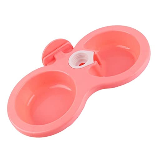 SUICRA Futternäpfe Pet Bowl Plastic Hanging Drinker (Color : Pink, Size : S) von SUICRA