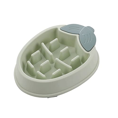 SUICRA Futternäpfe Pet Cat Dog Bowl Bloat Stop to Slow Down Eating Durable Plastic Puppy Slow Feeding Bowl Food Dishes for Large Medium Small Dogs (Color : Green) von SUICRA