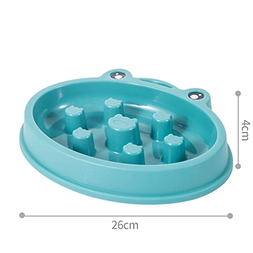 SUICRA Futternäpfe Pet Dog Bowl Slow Feeder Plastic Puppy Cat Eating Dish Bowl Anti-gulping Food Plate Feeding Dog Cat Food Bowl Pet Supplies (Color : Green) von SUICRA